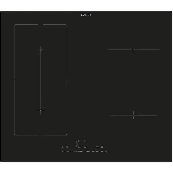 CANDY Plita incorporabila inductie Candy CIES64MCA, 4 zone de gatit, 60 cm, slider Touch Control, functie Booster, Flexy Zone, neagra