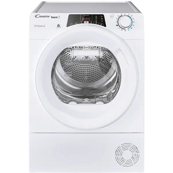 CANDY Uscator de rufe Candy Rapido ROE H10A2TE-S, Pompa de caldura, 10 kg, Clasa E, WiFi, Easy case, Senzor uscare, Antisifonare, Alb