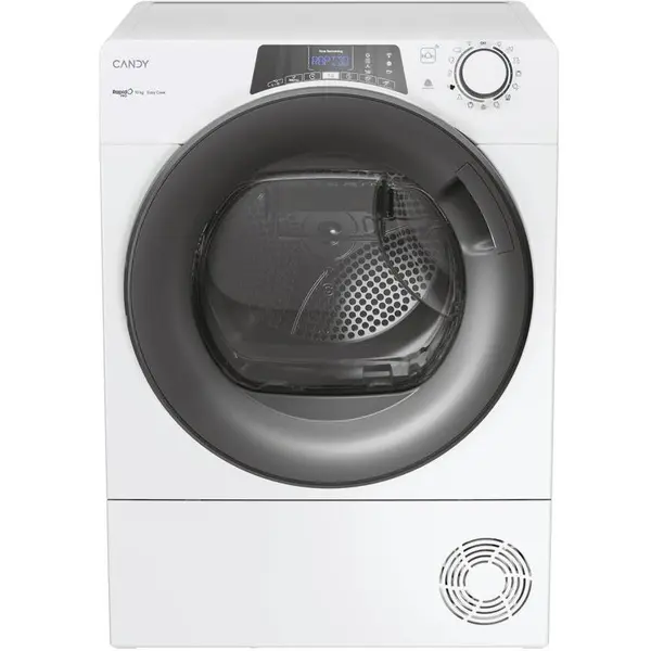CANDY Uscator de rufe Candy RPE H10A2TER-S, RapidoPro, Popma de caldura, 10 kg, clasa E, 5D display, AC motor, wifi+BT, alb cu usa antracit