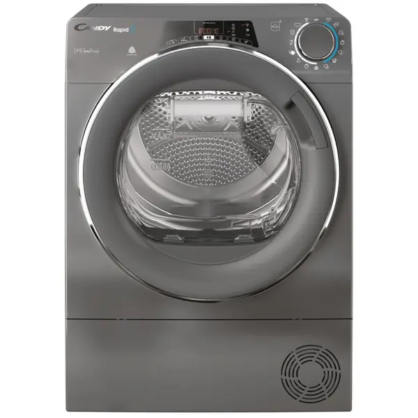 CANDY Uscator de rufe cu pompa de caldura Candy RO4 H7A2TCERX-S, 7 kg, clasa E, 15 programe, Wi‑Fi + Bluetooth, Gri