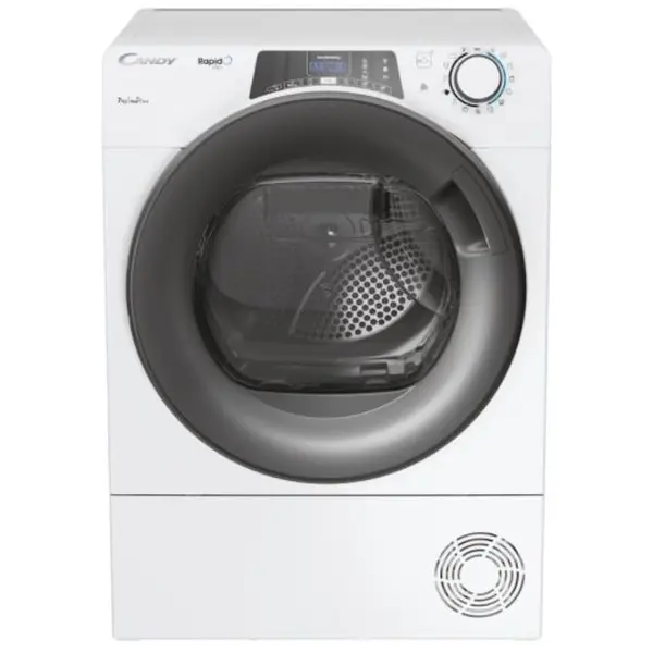 CANDY Uscator de rufe slim CANDY Rapido Pro RP4 H7A2TRE-S, 7 kg, 14 programe, Clasa E, Pompa de caldura, Conectivitate WiFi/ hOn APP, Programe rapide de uscare, Dry Senzor, Kilo Detector, Alb