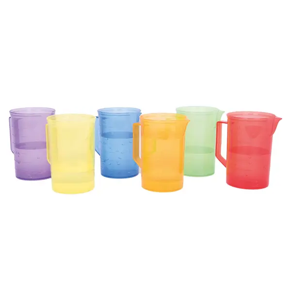 Cani transparente colorate, set 6 buc., TickiT multicolor