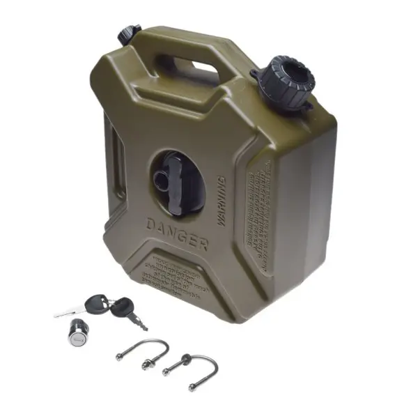 Canistra carburant, plastic si prindere, 5 litri, culoare verde