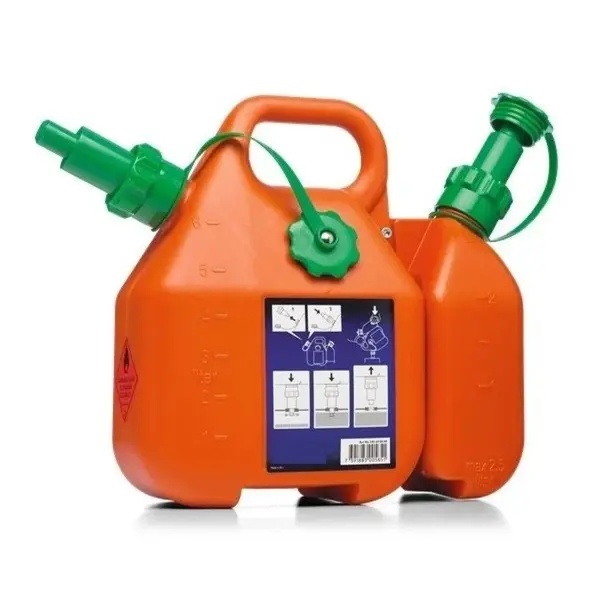 Canistra cu doua compartimente pentru ulei si benzina,6 + 2.5 L