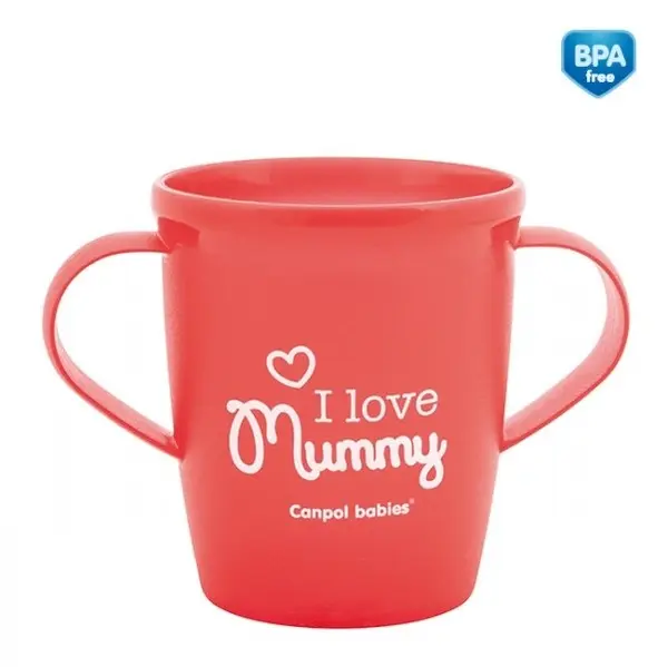 Canita antrenament cu manere 250 ml Rosie