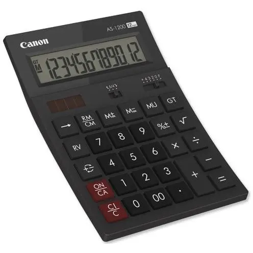 Canon Calculator birou Canon AS1200, 12 digiti, display LCD vertical