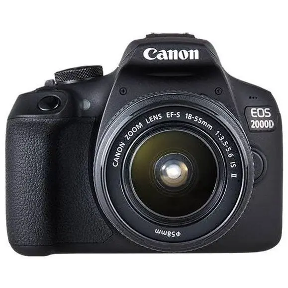 Canon Kit Canon EOS 2000D si cu Camera SLR - 24,1 MP CMOS - Ecran: 7,62 cm/3 TFT, Negru
