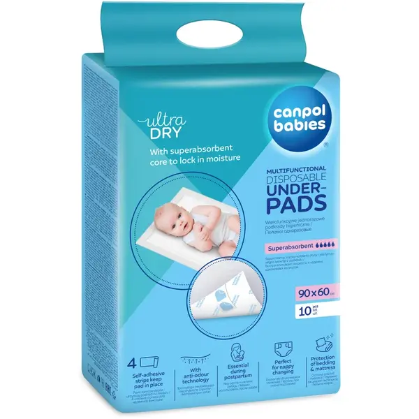 Canpol babies Disposable Underpads suport pentru schimbat scutecele de unică folosință Super Absorbent 10 buc
