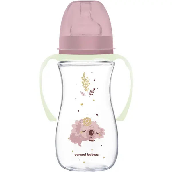 Canpol babies EasyStart Sleepy Koala 300 ml biberon pentru sugari 12 m+ Pink 300 ml