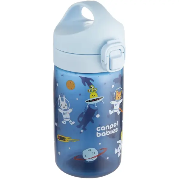 Canpol babies Junior Bottle biberon pentru copii Blue 400 ml