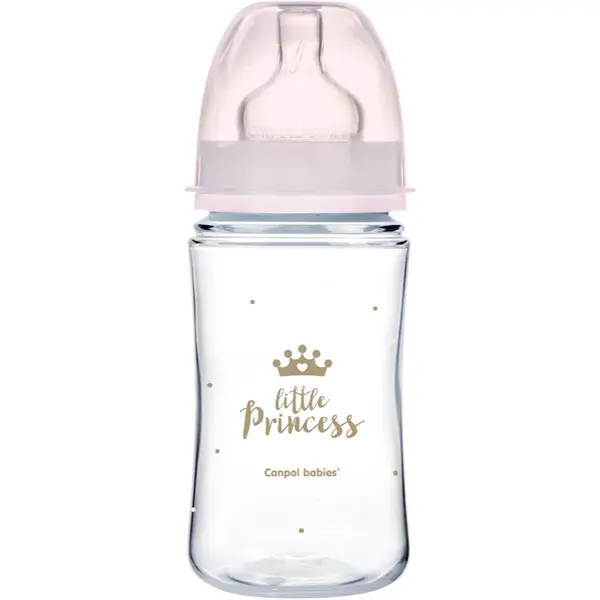 Canpol babies Royal Baby biberon pentru sugari 3m+ Pink 240 ml