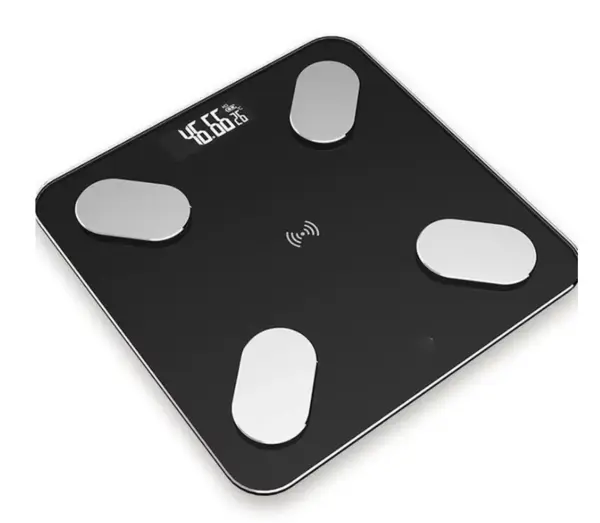 Cantar corporal inteligent Bluetooth capacitate maxima 180kg NEGRU