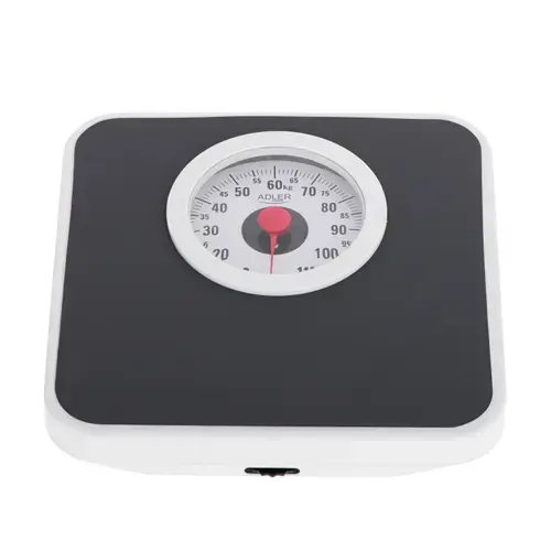 Cantar corporal mecanic Adler AD 8178, Precizie 1 kg (Negru/Alb)