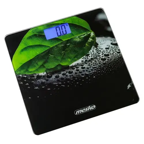 Cantar de baie digital Mesko MS8149, Sticla temperata, Masurare mare 150 kg, Oprire automata, Utilizare usoara (Multicolor)