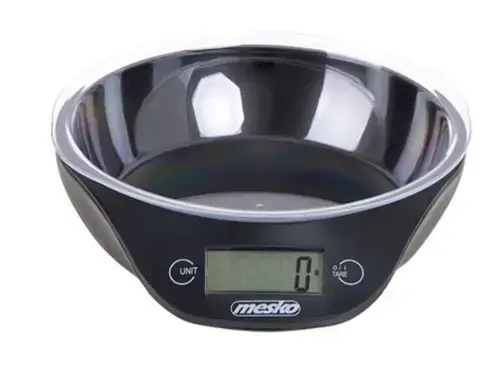 Cantar de bucatarie cu castron MS3164, 5 kg (Negru)