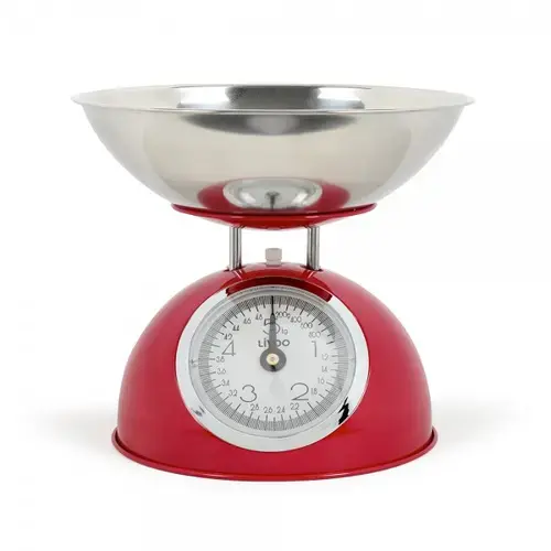 Cantar de bucatarie mecanic Livoo DOM443R, 1.8 l, 5 kg, Precizie de 20 g (Rosu)