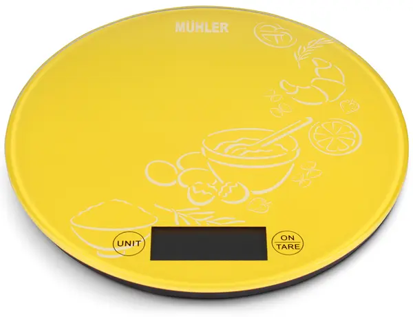Cântar de bucătărie Muhler - KSC-2026R, 5 kg, galben