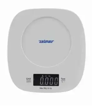 Cantar de bucatarie Zelmer ZKS1450 SYMBIO, 5 kg, LCD (Alb)