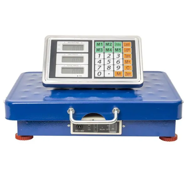Cantar Electronic cu Platforma, fara Fir, 31 x 41 cm, Capacitate Maxima 200 kg, Albastru