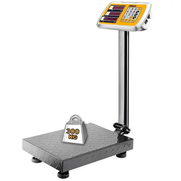 Cantar electronic INGCO cu afisaj simplu 300kg, brat rabatabil, 40x50 cm