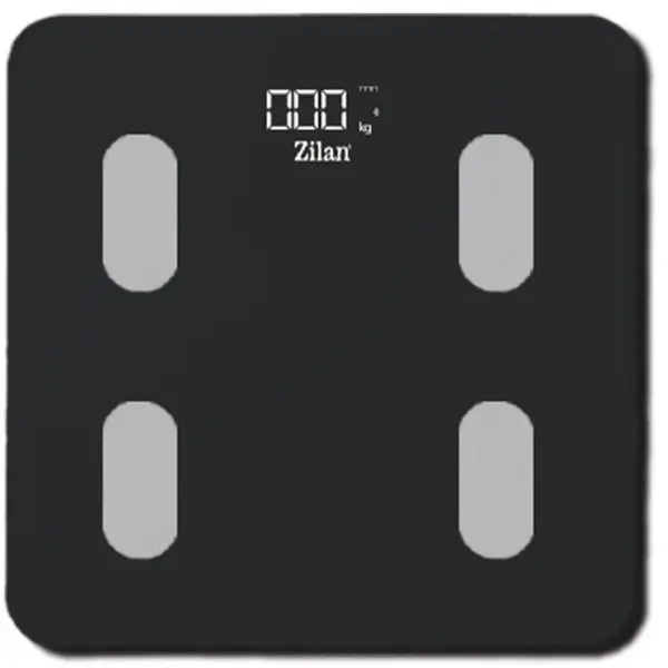 Cantar Electronic Persoane, Negru, 28 x 28 cm, Capacitate Maxima 180 kg, Sticla