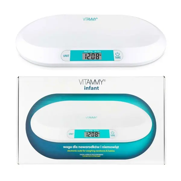 Cantar electronic Vitammy Infant pentru prematuri, nou-nascuti si bebelusi Ecran LCD