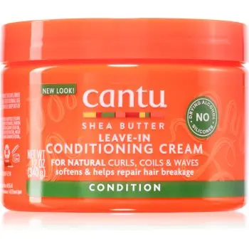 CANTU Shea Butter Leave-In Conditioning Cream balsam (nu necesita clatire) pentru par ondulat si cret