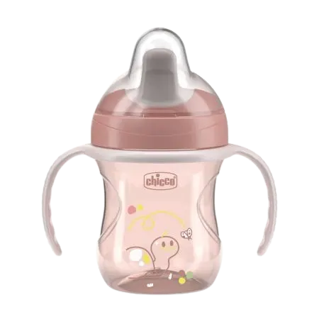 Canuta de antrenament pentru copii 6 luni+ Roz, 200ml, Chicco