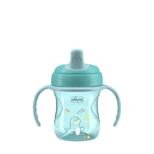 Canuta de antrenament pentru copii 6 luni+ Turcoaz, 200ml, Chicco