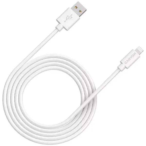 Canyon Cablu de date Canyon, MFI-12 Type-C to tip Lightning, 2m, White (CNS-MFIC12W)