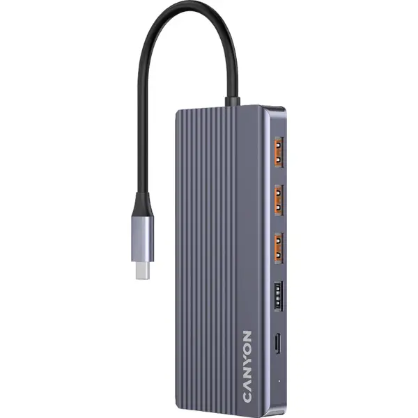 Canyon Hub USB, Canyon, DS-16, 13 in 1, 4k, USB-C, Gri