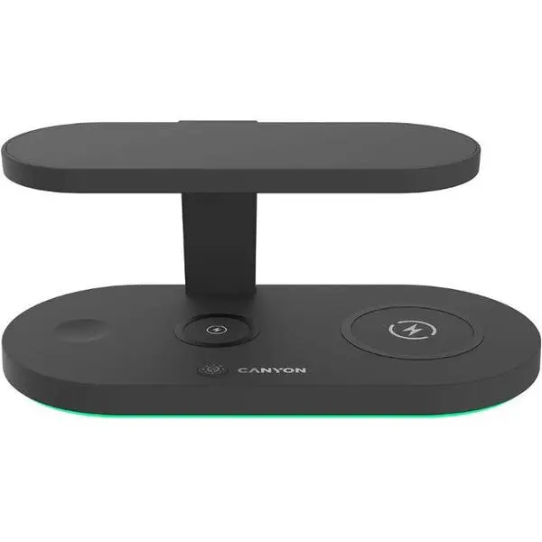 Canyon Incarcator wireless 5in1 Canyon WS-501, Sterilizator UV, QC24W / PD36W, 15W/10W/7.5W/5W, Negru