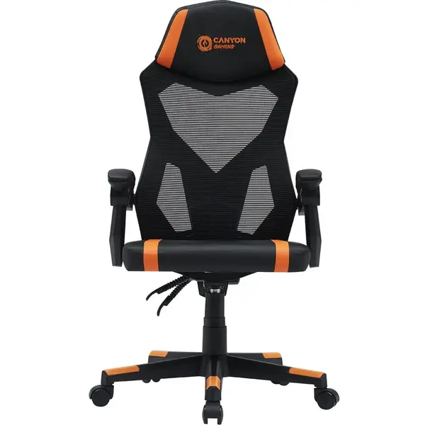 Canyon Scaun Gaming Canyon Flow CNE-MCH01, 120 kg, Negru-Portocaliu