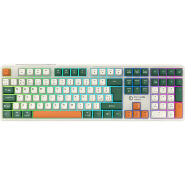 Canyon Tastatura Wireless Canyon Shadder GKW-11, RGB, Mecanica, Alb, CND-SKBW11