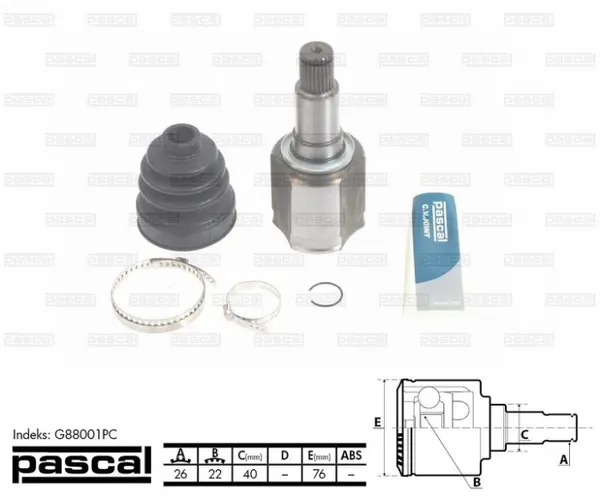 Cap planetara dreapta spre cutia de viteze (26z 22z 40mm) SUZUKI GRAND VITARA II 1.6-3.2 dupa 2005