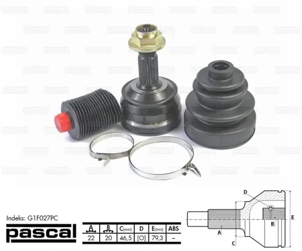 Cap planetara spre roata (22z 20z 46,5mm) FIAT BRAVA, BRAVO I, MAREA, PUNTO, TEMPRA, TIPO; LANCIA DEDRA, DELTA II, Y 1.1-1.9D intre 1987-2003