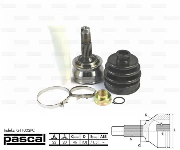 Cap planetara spre roata (22z 20z 46mm) FIAT CINQUECENTO, SEICENTO 600 0.7 0.9 1.1 intre 1991-2010