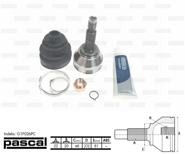 Cap planetara spre roata (22z 20z 48mm) INNOCENTI ELBA 1.7D intre 1991-1996