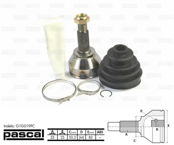 Cap planetara spre roata (25z 23z 53,2mm) FORD FIESTA V, FOCUS, FUSION 1.4-2.0 intre 1998-2012