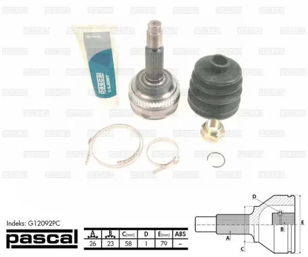 Cap planetara spre roata (26z 23z 58mm; ABS:48) TOYOTA PRIUS 1.5H intre 2003-2009
