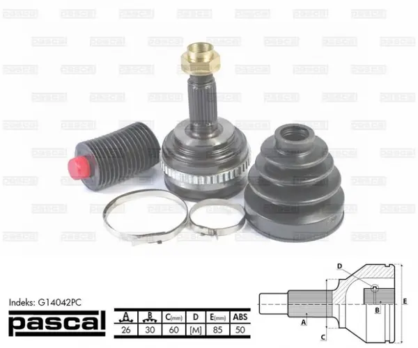 Cap planetara spre roata (26z 30z 60mm; ABS:50) HONDA CIVIC VII, HR-V 1.6 1.7 dupa 1999