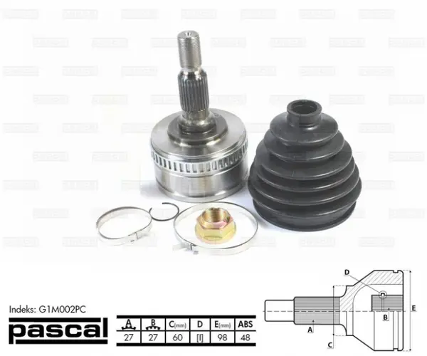 Cap planetara spre roata (27z 27z 60mm; ABS:48) MERCEDES V (638 2), VITO (638) 2.0-2.3D intre 1996-2003