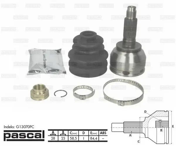 Cap planetara spre roata (28z 23z 58,5mm) MAZDA 3 1.6 2.0 intre 2003-2009