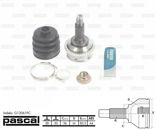Cap planetara spre roata (28z 30z 56mm; ABS:44) MAZDA 626 V 1.8 2.0 intre 1997-2002
