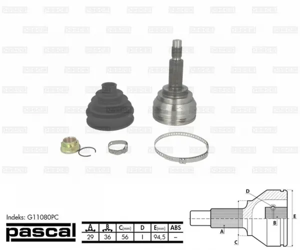 Cap planetara spre roata (29z 36z 56mm) NISSAN MURANO I, MURANO II, QASHQAI I, X-TRAIL; RENAULT KOLEOS I 1.6D 2.0D 3.5 dupa 2003