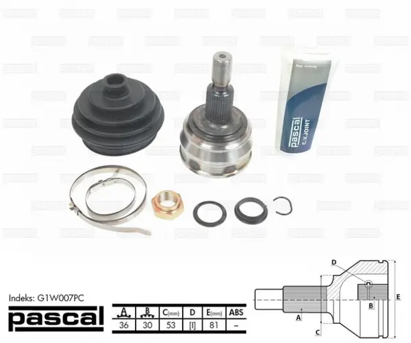 Cap planetara spre roata (36z 30z 53mm) AUDI A3; SEAT LEON, TOLEDO II; SKODA OCTAVIA I; VW BORA, GOLF IV BEETLE 1.4-2.8 intre 1996-2010