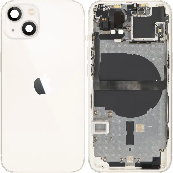 Capac Baterie Apple iPhone 13 mini, Cu Carcasa Mijloc, Alb (Starlight), Swap