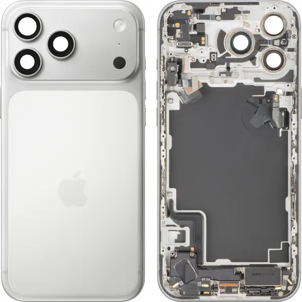 Capac Baterie Apple iPhone 17 Pro Max, Cu Carcasa Mijloc, Full Parts, Argintiu, Swap