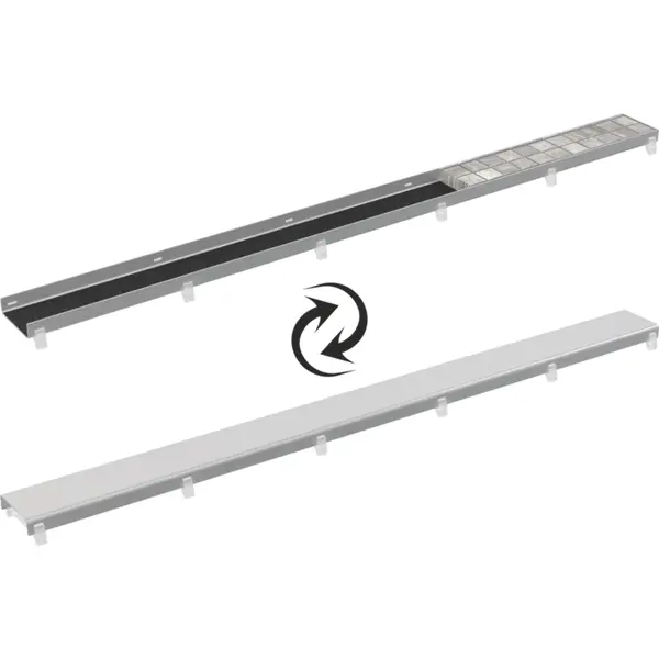 Capac cu doua fete pentru rigola dus din otel inoxidabil 850 mm Alcadrain DOUBLE-850M