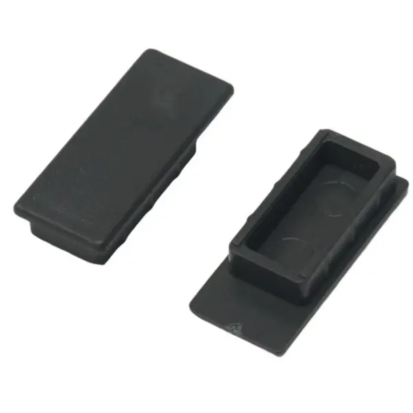 Capac pentru Bara Haine Rectangulara Premium, Finisaj Gri Antracit